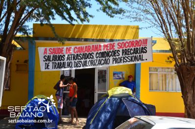 Colapso em Canarana: Servidores em greve acampam na porta da Prefeitura