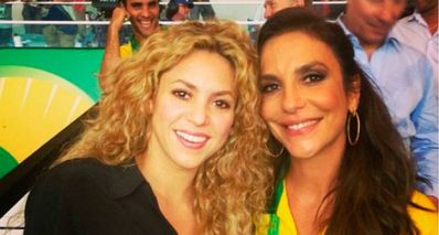 Shakira e Ivete Sangalo na final da Copa 