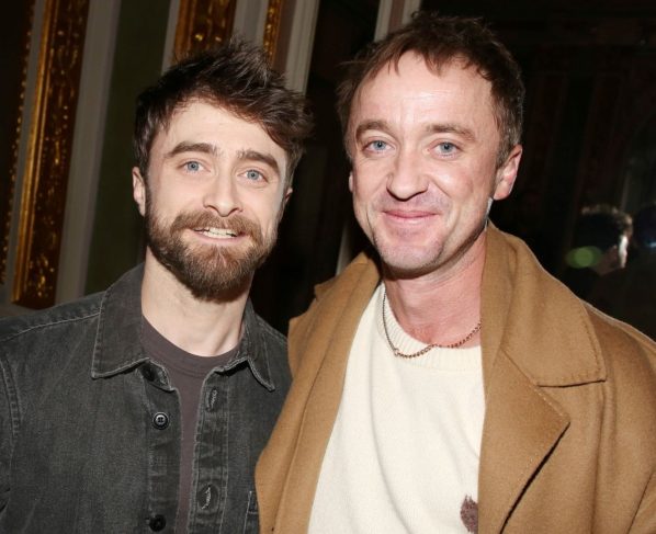 Daniel Radcliffe e Tom Felton, atores de Harry Potter, na última segunda, 1º de dezembro
