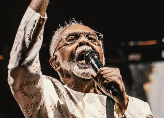 Gilberto Gil em show da turnê Tempo Rei, em São Paulo, no Allianz Parque (Foto: Igor Aleixo)