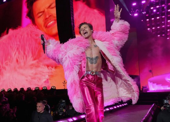 Harry Styles no palco do Coachella 2022 (Foto: Kevin Mazur/Getty Images for Harry Styles)