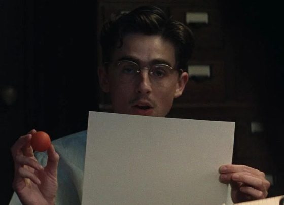 Timothée Chalamet se inspirou em girafas para atuar em 'Marty Supreme' (Divulgação)